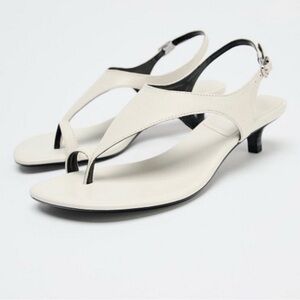 Zara Toe Loop Leather Sandal